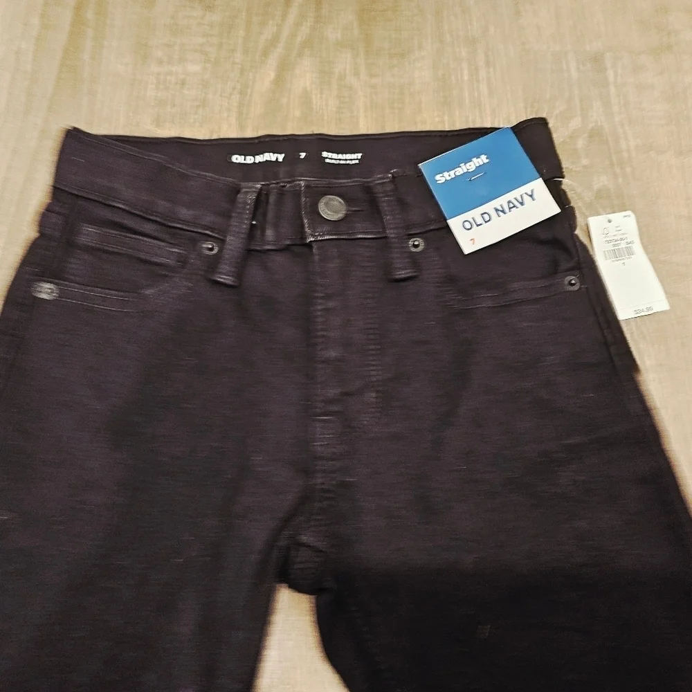 Old Navy Boy 7 Dark Black Denim Pants